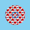 PATRIOTIC QUILTED HEARTS - INFUSION SET OVERLAY