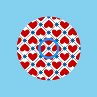 PATRIOTIC QUILTED HEARTS - INFUSION SET OVERLAY