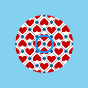 PATRIOTIC QUILTED HEARTS - INFUSION SET OVERLAY