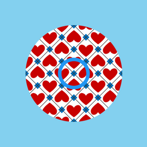 PATRIOTIC QUILTED HEARTS - INFUSION SET OVERLAY