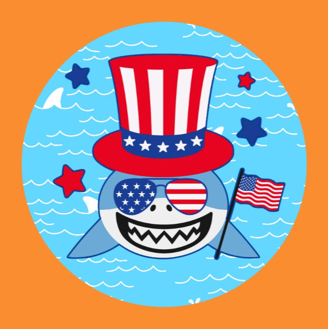 PATRIOTIC SHARK DO DOO DO DO DOO PATCH