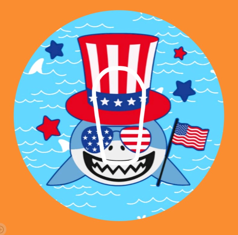 PATRIOTIC SHARK DO DOO DO DO DOO PATCH
