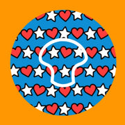 PATRIOTIC STARS AND HEARTS PATTERN -  MEDTRONIC GUARDIAN OVERLAYS WITH CUT-OUT FOR USE WITH DECK MY DIABETES GRIPSHIELD