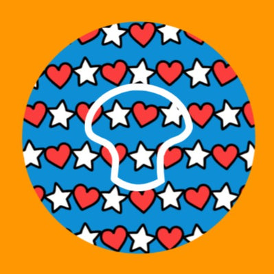 PATRIOTIC STARS AND HEARTS PATTERN -  MEDTRONIC GUARDIAN OVERLAYS WITH CUT-OUT FOR USE WITH DECK MY DIABETES GRIPSHIELD