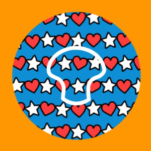 PATRIOTIC STARS AND HEARTS PATTERN -  MEDTRONIC GUARDIAN OVERLAYS WITH CUT-OUT FOR USE WITH DECK MY DIABETES GRIPSHIELD