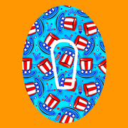 PATRIOTIC TOP HATS PATTERN -  DEXCOM G6 OVERLAY