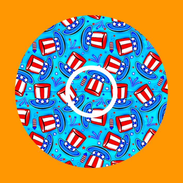 PATRIOTIC TOP HATS PATTERN -  LIBRE 2 OVERLAY