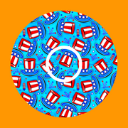 PATRIOTIC TOP HATS PATTERN -  LIBRE 2 OVERLAY