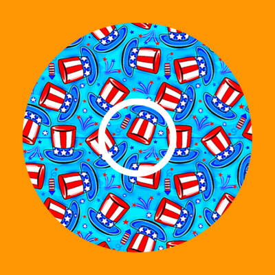 PATRIOTIC TOP HATS PATTERN -  LIBRE 2 OVERLAY