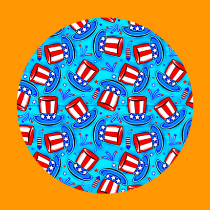 PATRIOTIC TOP HAT PATTERN  - OVERLAY PATCH