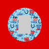 PATRIOTIC WESTERN BOOTS AND HATS PATTERN - SINGLE PATCH FOR THE SUGARSHIELD™ CASE BY DECK MY DIABETES for TANDEM MOBI™ INSULIN PUMP