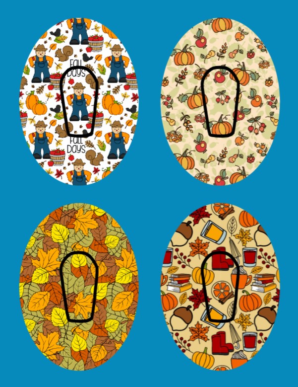 PATTERNS OF FALL  4 PATCH SET