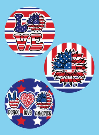 PEACE LOVE AMERICA CIRCULAR 3 PATCH SET