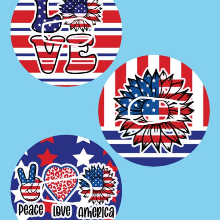 PEACE LOVE AMERICA CIRCULAR 3 PATCH SET