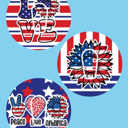 PEACE LOVE AMERICA CIRCULAR 3 PATCH SET