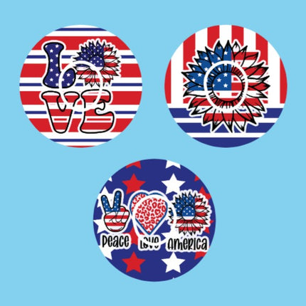 PEACE LOVE AMERICA CIRCULAR 3 PATCH SET