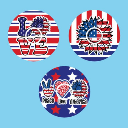 PEACE LOVE AMERICA CIRCULAR 3 PATCH SET