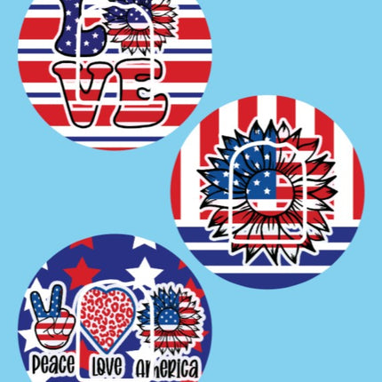 PEACE LOVE AMERICA CIRCULAR 3 PATCH SET