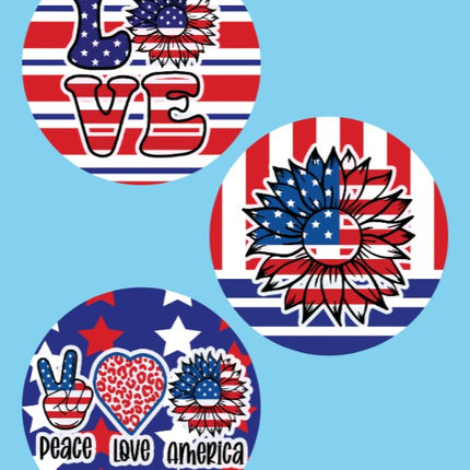 PEACE LOVE AMERICA CIRCULAR 3 PATCH SET