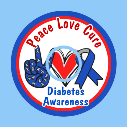 PEACE LOVE CURE - DIABETES AWARENESS - PATCH