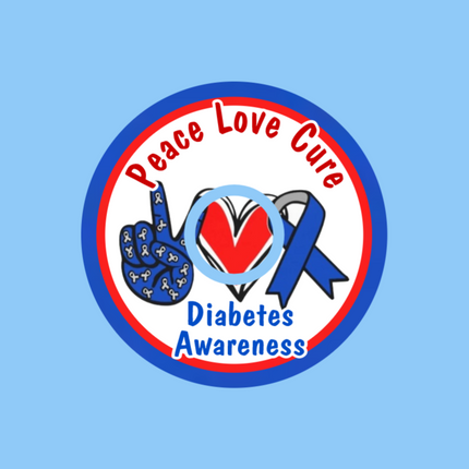 PEACE LOVE CURE - DIABETES AWARENESS - PATCH