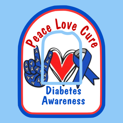 PEACE LOVE CURE - DIABETES AWARENESS - PATCH