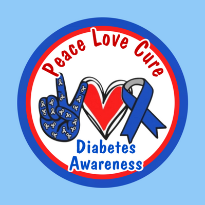 PEACE LOVE CURE - DIABETES AWARENESS - PATCH
