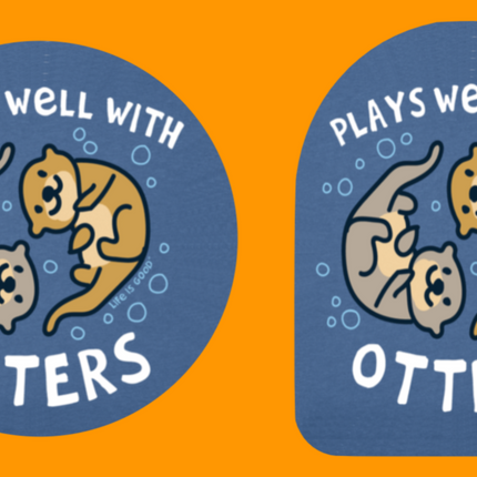 PLAYS WELL WITH OTTERS  - OVERLAY PATCH