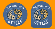 PLAYS WELL WITH OTTERS  - OVERLAY PATCH