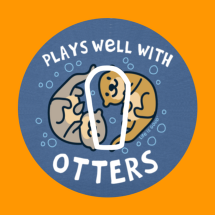 PLAYS WELL WITH OTTERS  - OVERLAY PATCH