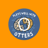 PLAYS WELL WITH OTTERS - DEXCOM G7 OR DEXCOM STELO OVERLAY