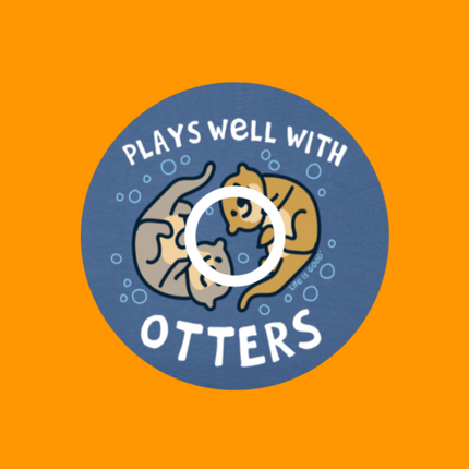 PLAYS WELL WITH OTTERS  - OVERLAY PATCH