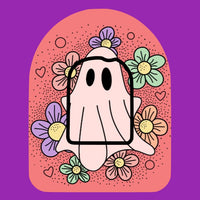 PRETTY IN PINK HALLOWEEN GHOST PATCH