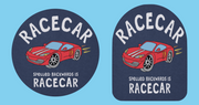 RACECAR SPELLED BACKWARDS IS RACECAR  - OVERLAY PATCH