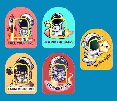 REACH FOR THE STARS - SET #1 - 5 PATCH SET - OMNIPOD OVERLAYS
