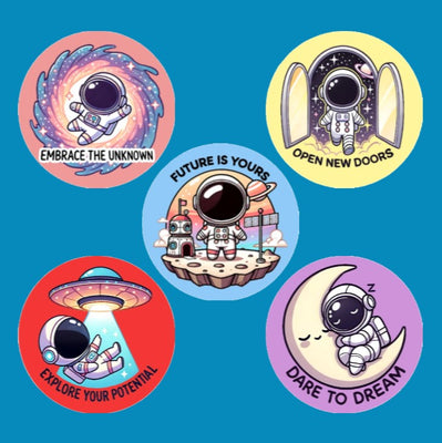 REACH FOR THE STARS - SET #2 - 5 PATCH SET - LARGE SOLID OVERLAYS