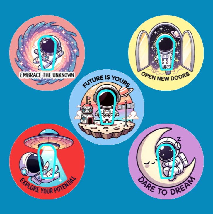 REACH FOR THE STARS - SET #2 - 5 PATCH SET - DEXCOM G6 OVERLAYS