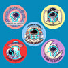 REACH FOR THE STARS - SET #2 - 5 PATCH SET - MEDTRONIC GUARDIAN OVERLAYS WITH CUT-OUT FOR USE WITH DECK MY DIABETES GRIPSHIELD