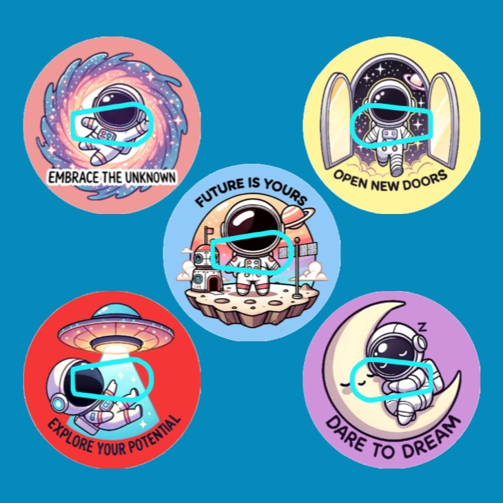 REACH FOR THE STARS - SET #2 - 5 PATCH SET - DEXCOM G6 OVERLAYS