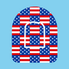 RED WHITE AND OLD GLORY PATTERN -  OMNIPOD OVERLAY