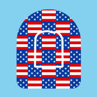 RED WHITE AND OLD GLORY PATTERN -  OMNIPOD OVERLAY