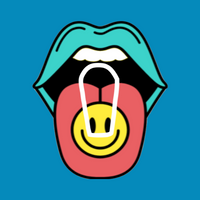 RETRO ROLLIN ROCKERS SMILEY - DEXCOM G6 OVERLAY
