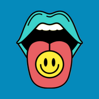 RETRO ROLLIN ROCKERS SMILEY - LARGE SOLID OVERLAY