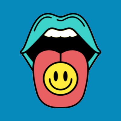RETRO ROLLIN ROCKERS SMILEY - LARGE SOLID OVERLAY