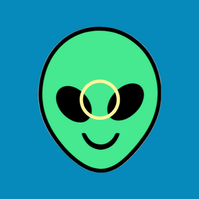 RETRO GREEN ALIEN HEAD - LIBRE 3 OVERLAY