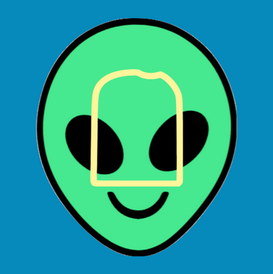 RETRO GREEN ALIEN HEAD - OMNIPOD OVERLAY