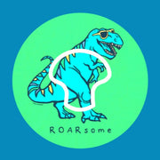 ROARSOME DINO - MEDTRONIC GUARDIAN OVERLAYS WITH CUT-OUT FOR USE WITH DECK MY DIABETES GRIPSHIELD