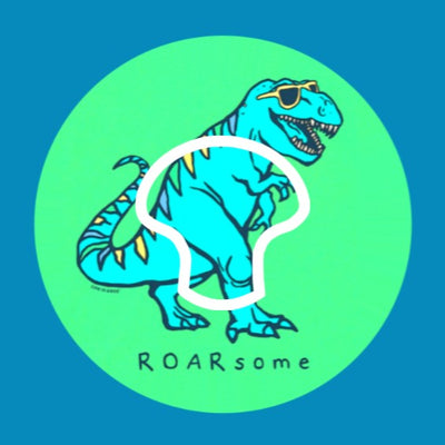 ROARSOME DINO - MEDTRONIC GUARDIAN OVERLAYS WITH CUT-OUT FOR USE WITH DECK MY DIABETES GRIPSHIELD