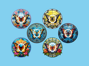 STAINED GLASS BUTTERFLIES - 6 PATCH SET - DEXCOM G7 OR DEXCOM STELO OVERLAYS