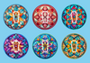 STAINED GLASS MANDALAS - 6 PATCH SET  -  DEXCOM G6 OVERLAYS